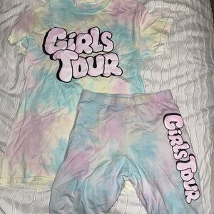 Girls Tour Tie-Dye T-Shirt and Shorts Set
